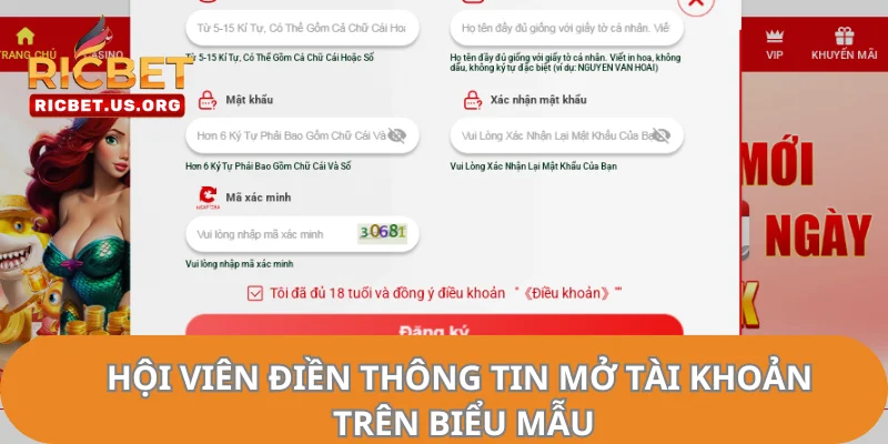 Đăng Ký RICBET - Mở Tài Khoản Hội Viên, Cá Cược Đẳng Cấp 1 Người chơi đảm bảo đủ độ tuổi từ 18 khi đăng ký RICBET.